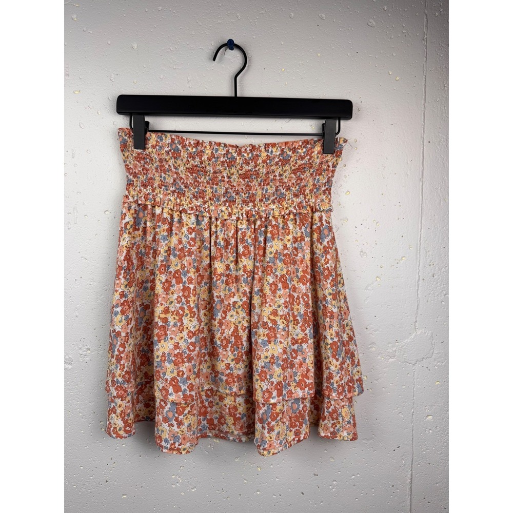 Rails Addison Skirt Womens Small Multi Wildflower Smocked Floral Tiered Mini - Picture 5 of 15